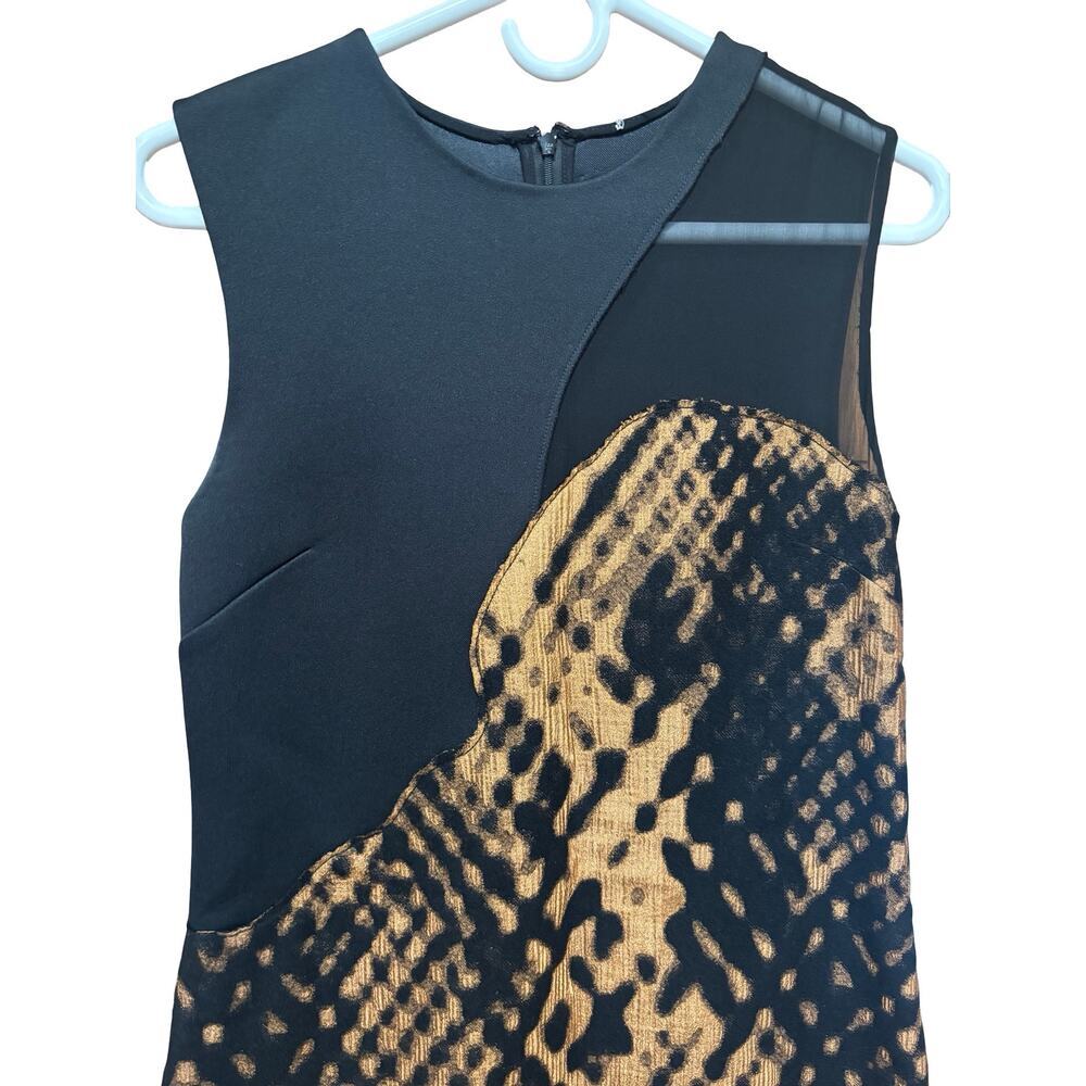 3.1 Phillip Lim Wool Blend Mixed Media Sleeveless Mini Dress Black - Picture 3 of 6